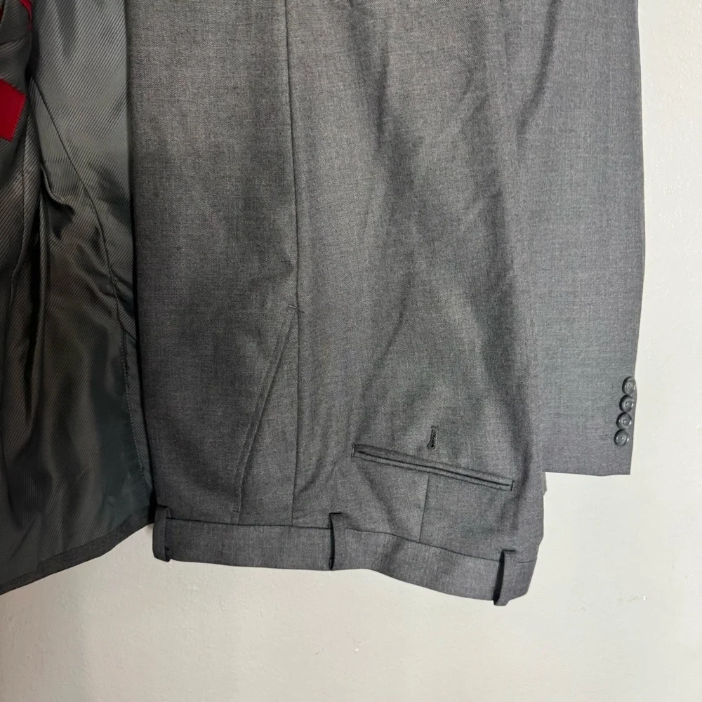 Alfani 2pc Suit Mens Gray Slim Fit Top, 32/30 Bottom Slim Fit
